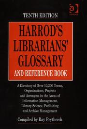 Harrod's librarians' glossary and reference book by Raymond John Prytherch