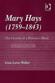 Cover of: Mary Hays (1759-1843): The Growth of a Woman's Mind