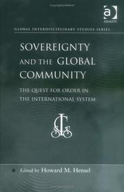 Cover of: Sovereignty and the Global Community by Howard M. Hensel