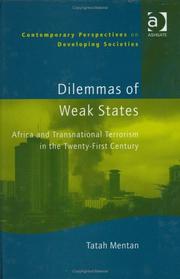 Cover of: Dilemmas of weak states: Africa and transnational terrorism in the twenty-first century
