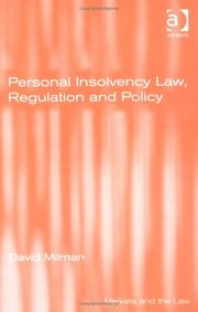 Cover of: Personal insolvency law, regulation and policy