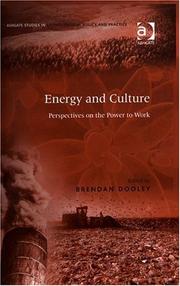 Cover of: Energy And Culture by Brendan Dooley