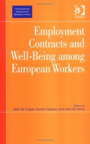 Cover of: Employment contracts and well-being among European workers