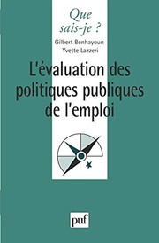 Cover of: L' évaluation des politiques publiques de l'emploi