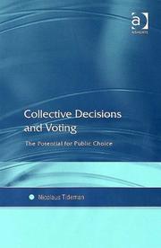 Cover of: Collective Decisions And Voting by Nicolaus Tideman