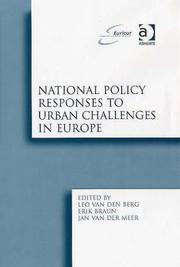 Cover of: National Policy Responses to Urban Challenges in Europe (Euricur Series (European Institute for Comparative Urban Research)) (Euricur Series)