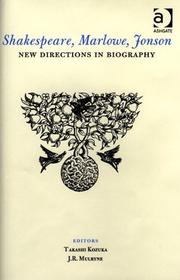 Cover of: Shakespeare, Marlowe, Jonson: new directions in biography