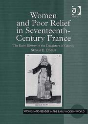 Women and poor relief in seventeenth-century France by Susan E. Dinan