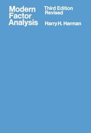 Cover of: Modern factor analysis