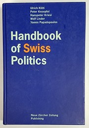 Cover of: Handbook of Swiss politics