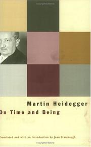 Cover of: On Time and Being by Martin Heidegger