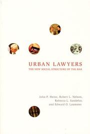 Cover of: Urban Lawyers: The New Social Structure of the Bar