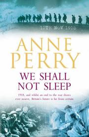 Cover of: We Shall Not Sleep by Anne Perry