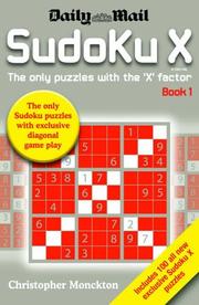 Cover of: Sudoku X by Christopher Monckton      
