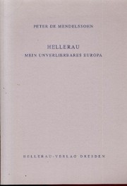 Cover of: Hellerau: mein unverlierbares Europa
