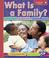 Cover of: What Is a Family? (Spyglass Books)