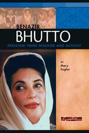Cover of: Benazir Bhutto by Mary Englar