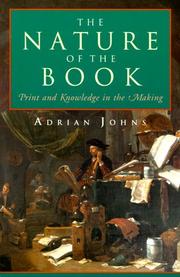 Cover of: The Nature of the Book by Adrian Johns