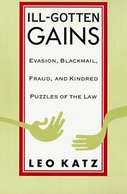Cover of: Ill-Gotten Gains by Leo Katz