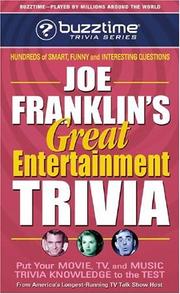 Cover of: Joe Franklin's Great Entertainment Trivia Game