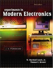 Cover of: Experiments in Modern Electronics