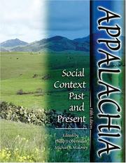 Cover of: Appalachia: Social Context Past and Present