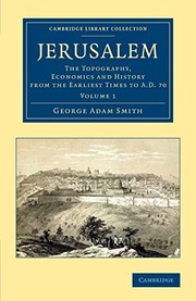 Cover of: Jerusalem: The Topography, Economics and History from the Earliest Times to AD70