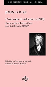 Cover of: Carta sobre la tolerancia: Extractos de la Tercera Carta para la tolerancia