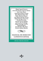 Cover of: Manual de Derecho Constitucional
