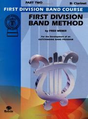 Cover of: 1st Division Method 2 BB Clarinet (First Division Band Course)