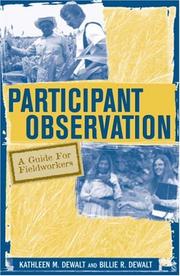 Cover of: Participant Observation by DeWalt Kathleen M., Billie R. DeWalt