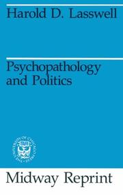 Cover of: Psychopathology and Politics (Midway Reprint)
