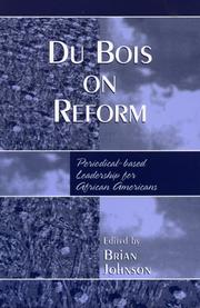 Cover of: Du Bois on Reform: Periodical-based Leadership for African Americans