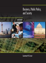 Cover of: Business, Public Policy, and Society