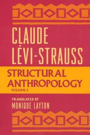 Anthropologie structurale by Claude Lévi-Strauss