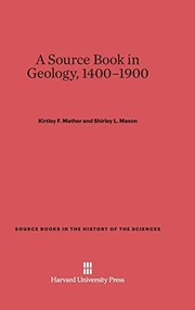 Cover of: Source Book in Geology, 1400-1900