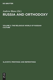 The Religious world of Russian culture by Andrew Blane