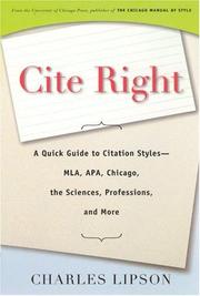 Cover of: Cite right