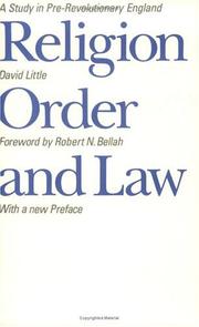 Religion, order, and law by Little, David