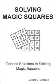 Cover of: Solving Magic Squares by Donald C. Simpson