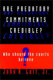 Cover of: Are predatory commitments credible?: who should the courts believe?
