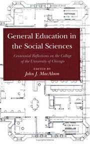Cover of: General Education in the Social Sciences: Centennial Reflections on the College of the University of Chicago (Centennial Publications of The University of Chicago Press)