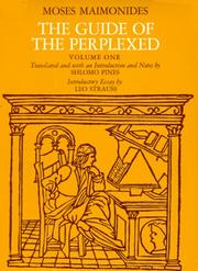 Cover of: The Guide of the Perplexed by Moses Maimonides, Shlomo Pines, Leo Strauss