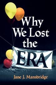Cover of: Why we lost the ERA by Jane J. Mansbridge