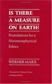 Cover of: Is there a measure on earth? by Marx, Werner.
