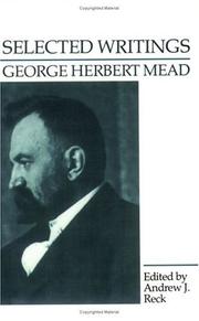 Cover of: Selected writings by George Herbert Mead