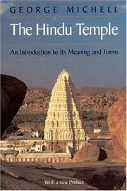 Cover of: The Hindu temple: an introduction to its meaning and forms