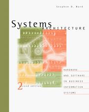 Cover of: Systems Architecture by Stephen D. Burd
