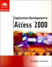 Cover of: Applications Development in Microsoft Access 2000 (New Perspectives Series) | Dirk Baldwin