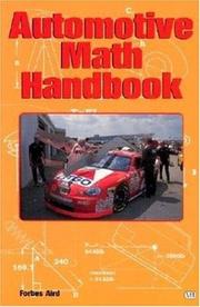 Cover of: Automotive Math Handbook by Forbes Aird